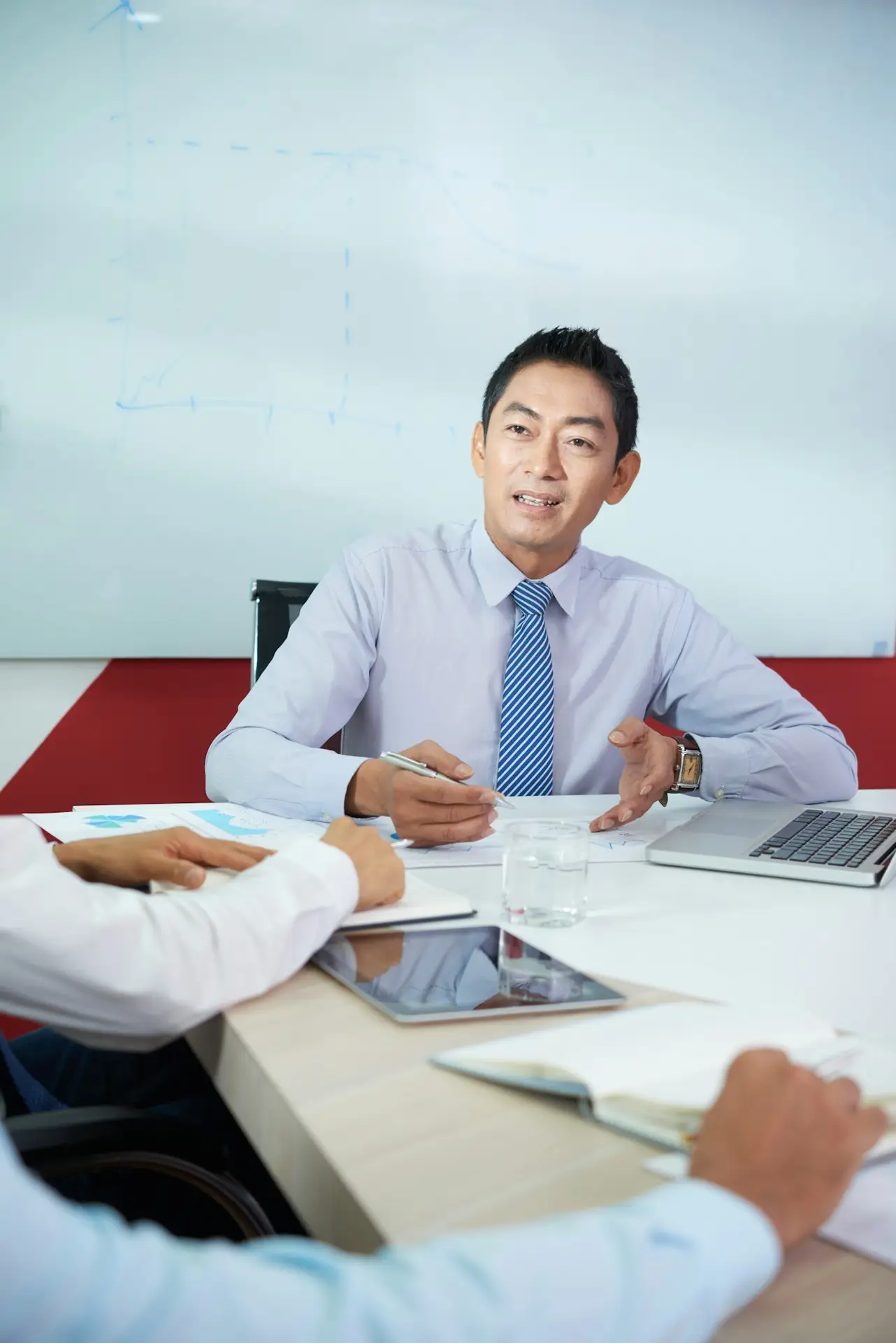 Meeting with employees