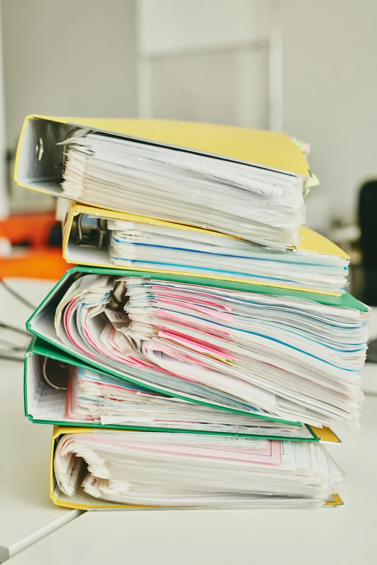 Stack of folders